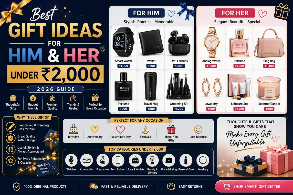 Best Gift Ideas for Him & Her Under ₹2,000 [2026 Guide]