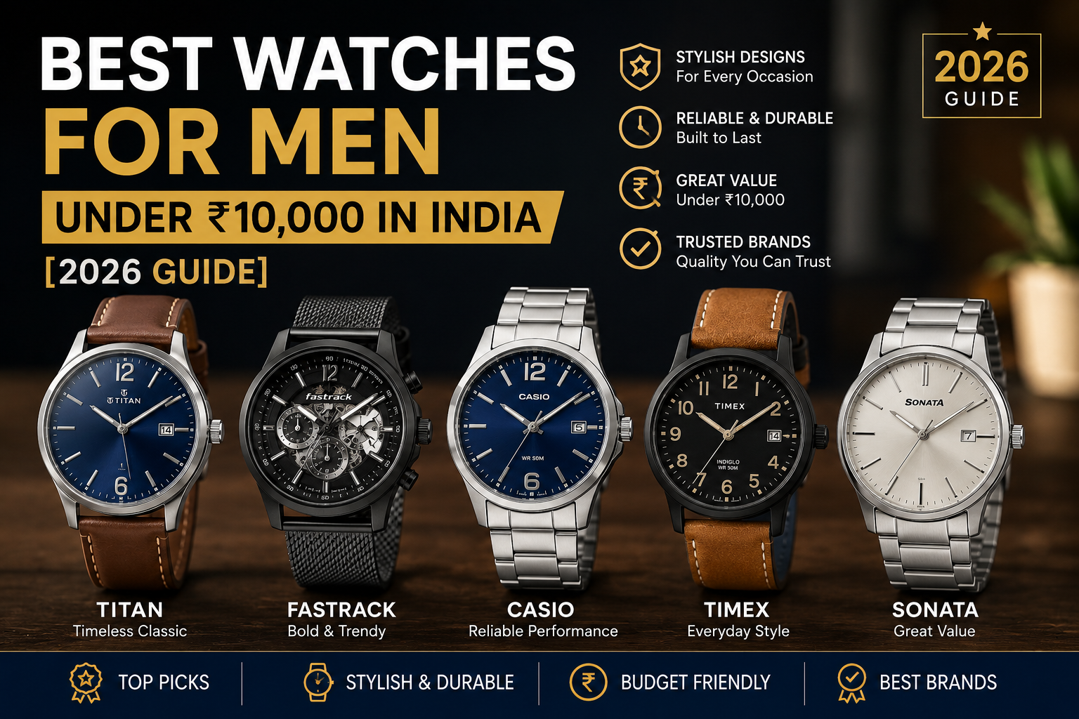 Best Watches for Men Under ₹10,000 in India [2026 Guide]