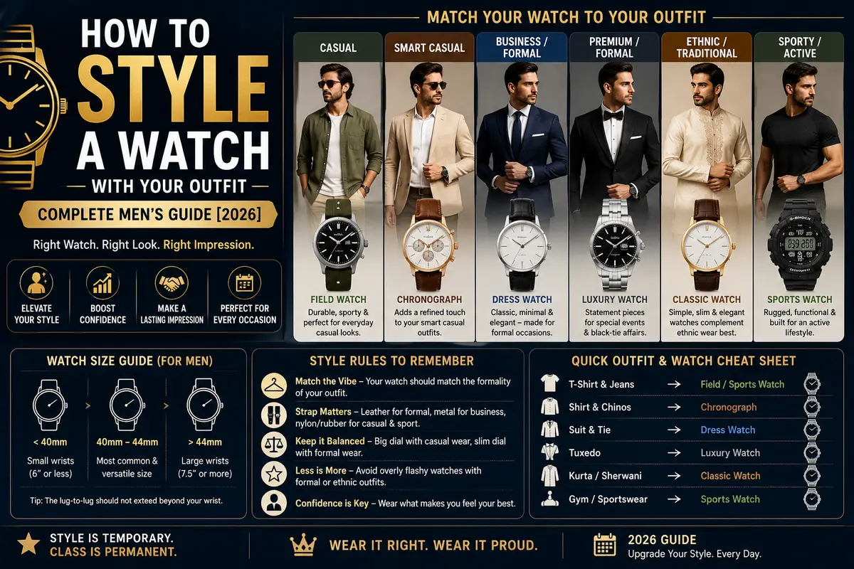 How to Style a Watch with Your Outfit — Complete Men's Guide [2026]