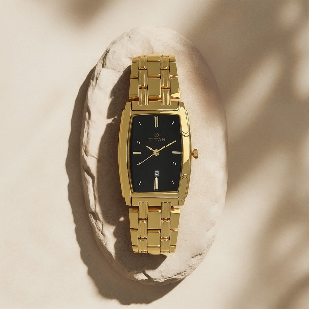 Titan Analog with Date Black Dial Stainless Steel Watch Men - Buy online in Vizag