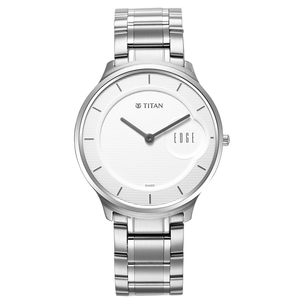 Titan Edge Metal Silver Dial Steel Strap Watch for Men - Buy in Visakhapatnam