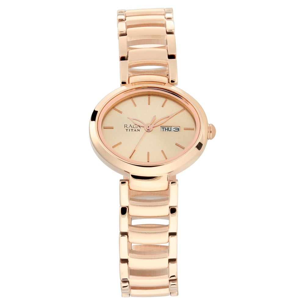 Titan Raga Viva Quartz Rose Gold Dial Metal Watch for Women - Buy online in Vizag