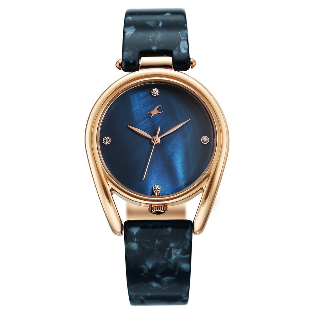 Fastrack Unique Blue Mother of Pearl Dial Two-Tone Strap Watch - Buy in Visakhapatnam