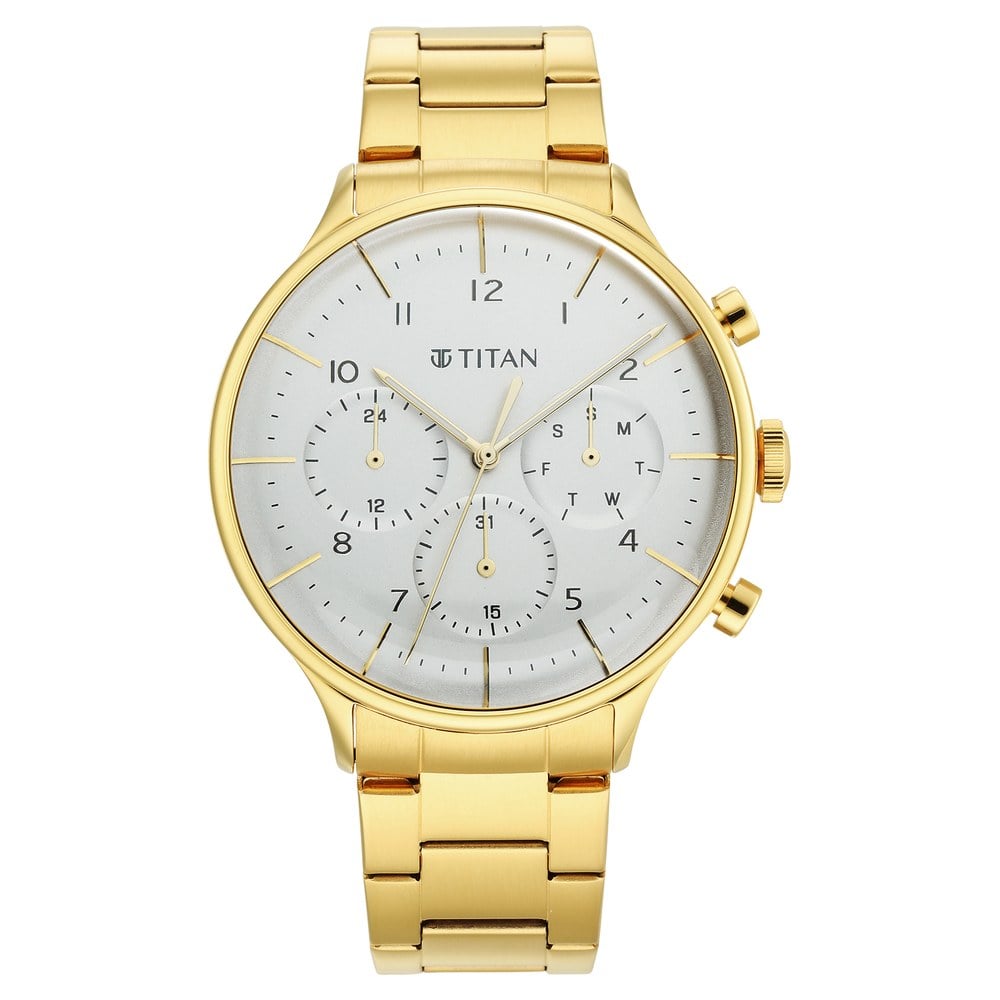 Titan Urban Magic Men's Silver Dial Multifunction Steel Watch - Buy in Visakhapatnam